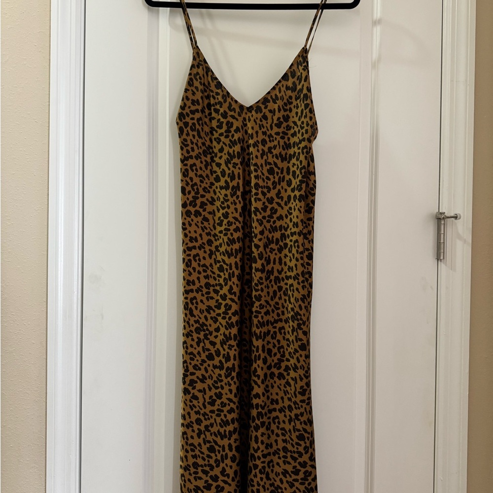 Leopard Print Slip Dress
